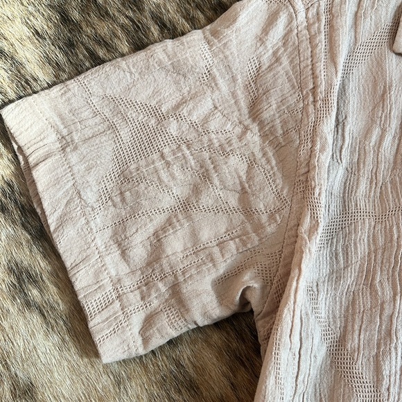 ZARA kids button down shirt sleeves embossed collared shirt - Picture 4 of 5